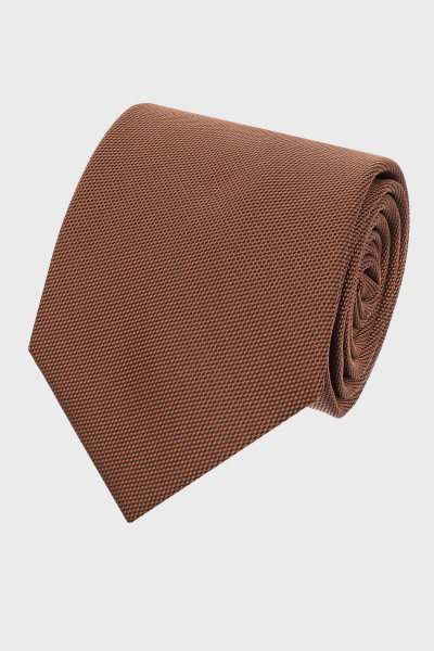 Krawat Męski Camelowy VILLARO Elegancki 8 cm