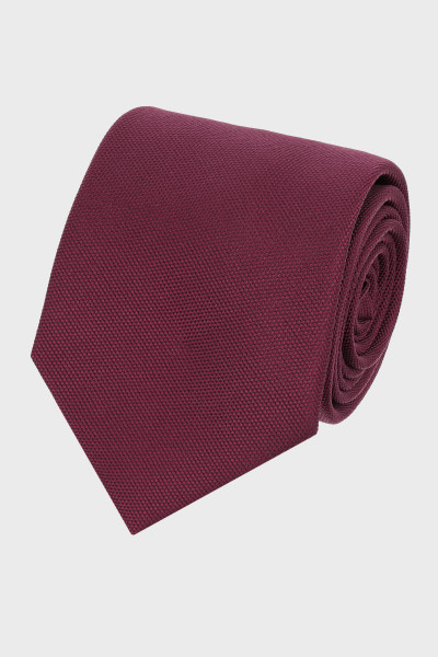 Bordowy Krawat Męski VILLARO Elegancki 8 cm