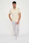waniliowe polo męskie VIMONTE premium z jedwabiem