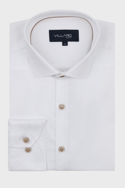 Biała koszula męska VILLARO Slim Fit