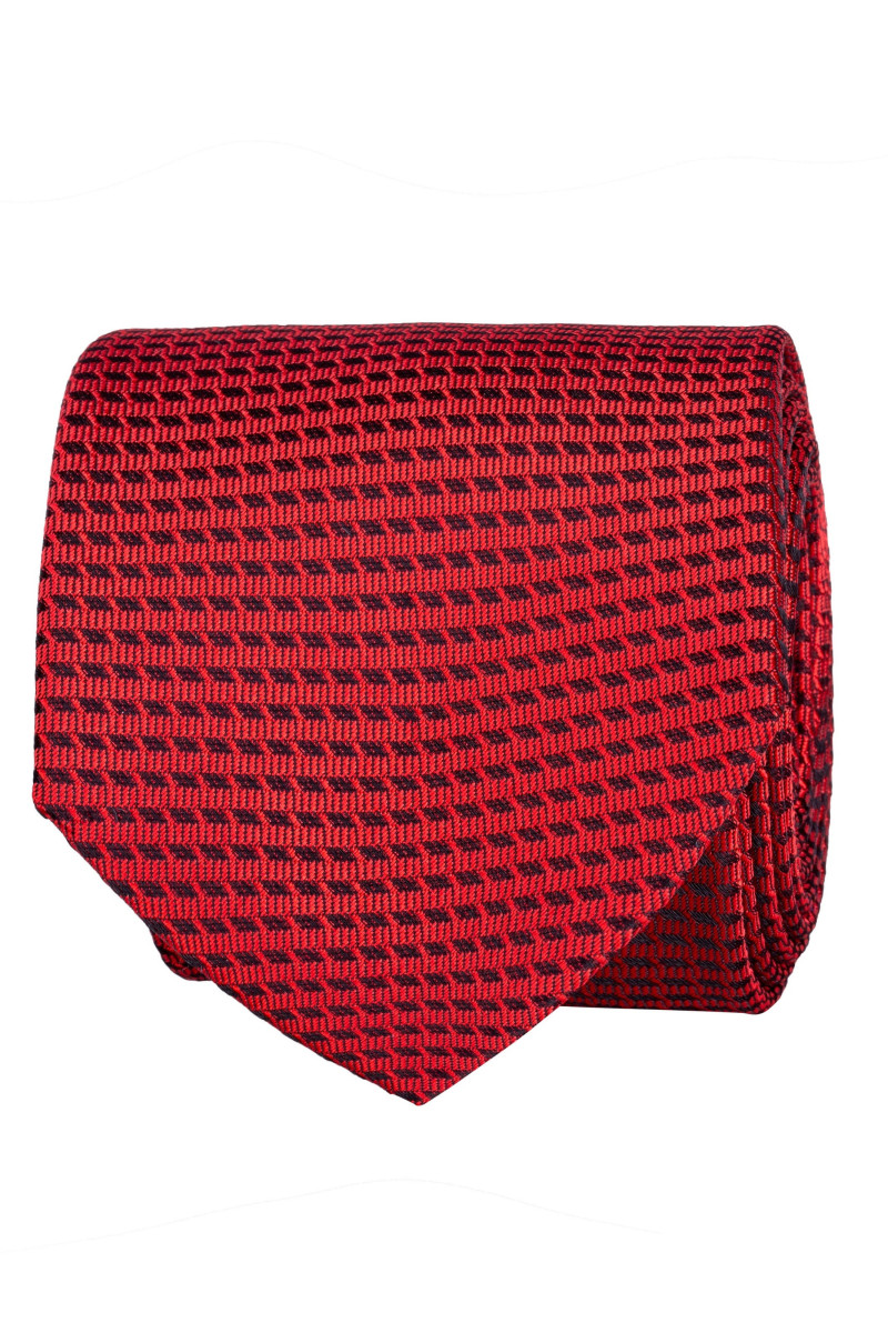 Czerwony Krawat Męski Microwzór