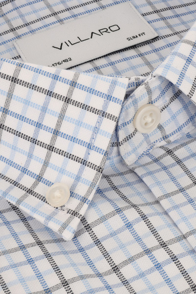 Koszula Męska Wzór Krata Kołnierz Button-Down Długi Rękaw
