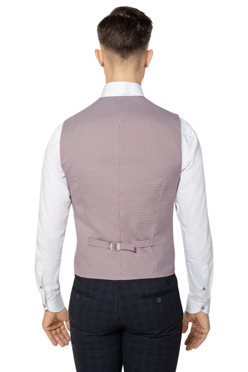 kamizelka męska VILLARO bordowa tył