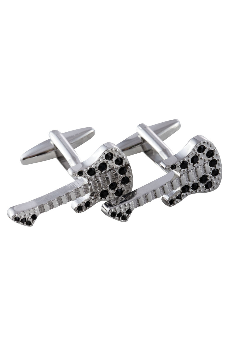 Srebrne Spinki do Mankietów Gitara