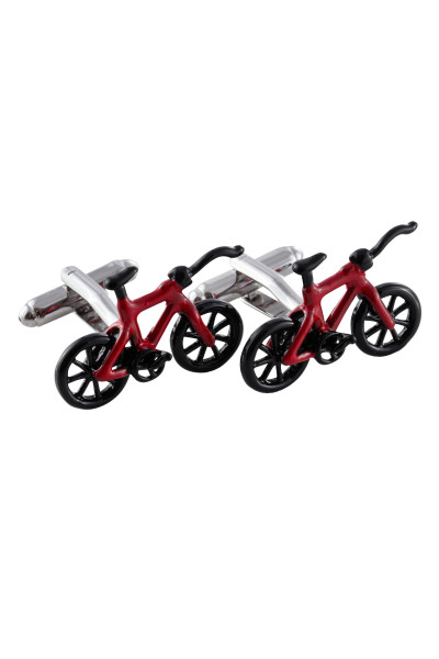 Spinki do mankietów rowery srebrne | Villaro