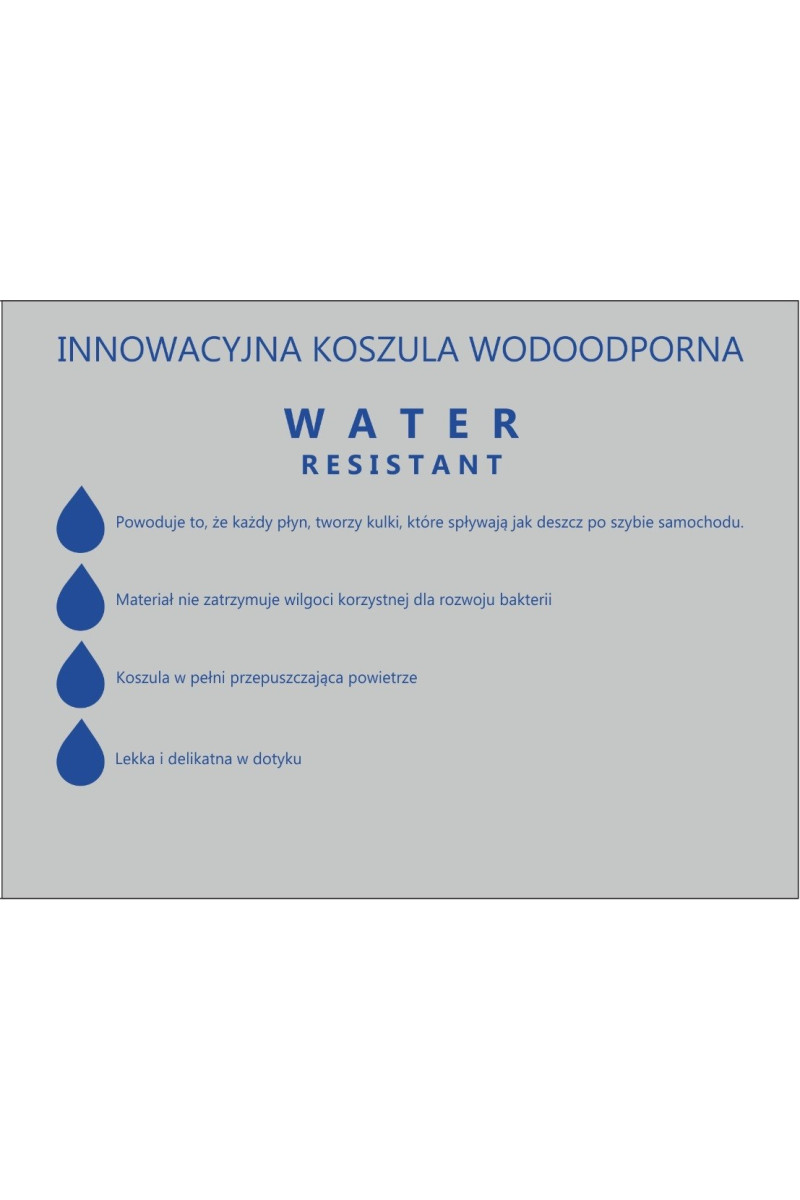 Szara koszula męska wodoodporna| Villaro