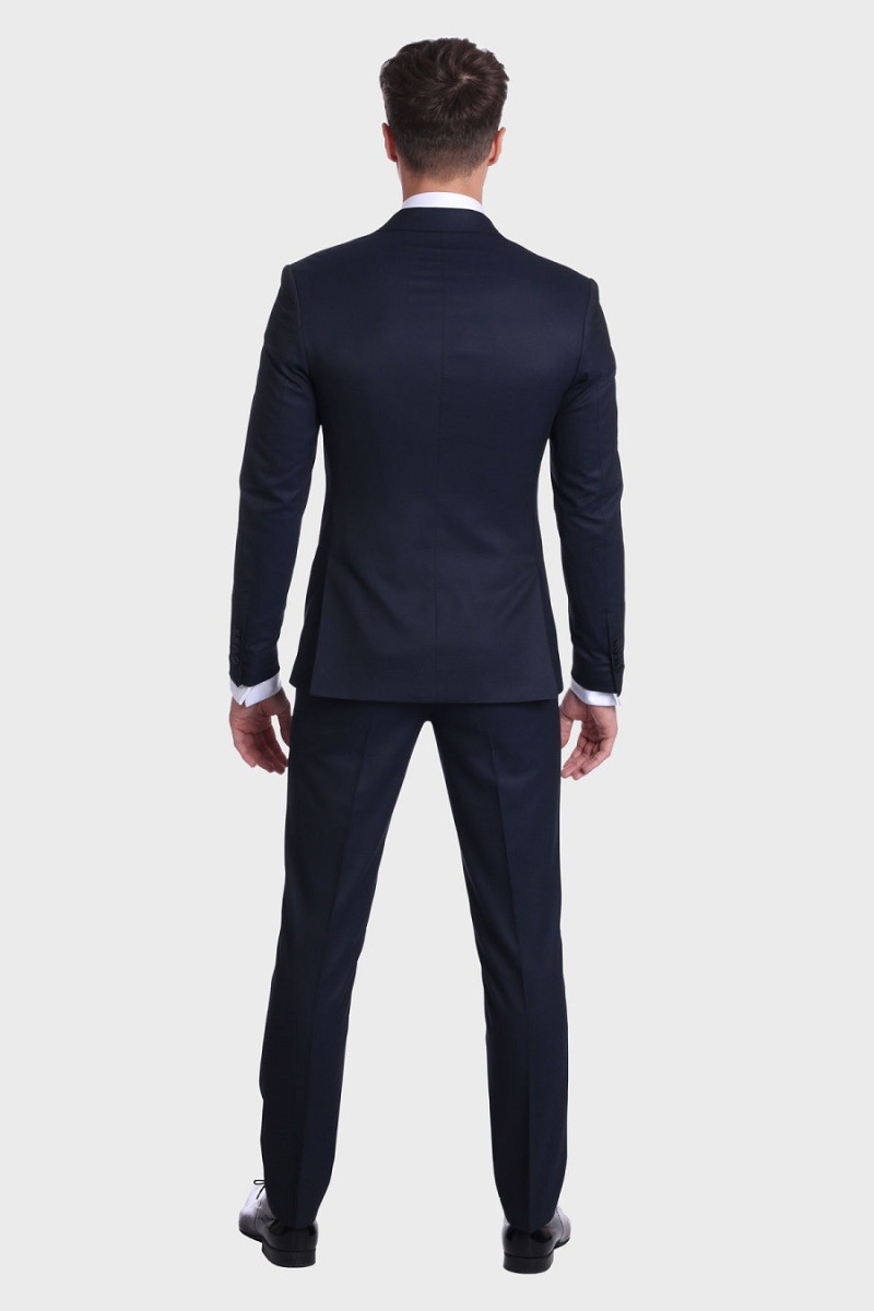 Smoking granatowy męski | Villaro