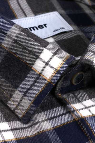 Koszula Męska Wzór Krata Flanela