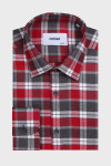 Męska koszula drwala, czerwono-szara | Villaro