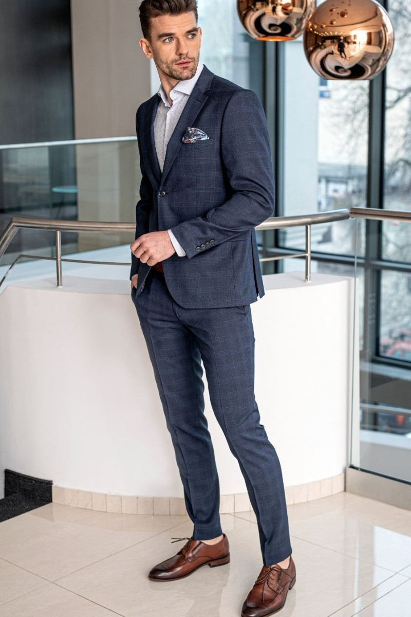 elegancki garnitur slim fit komplet marynarka i spodnie
