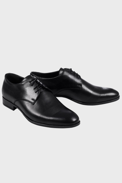 Czarne Buty Męskie Skóra