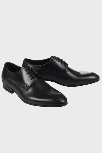 Czarne Buty Męskie Skóra