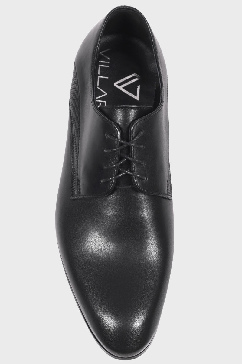 Czarne buty męskie skóra | Villaro
