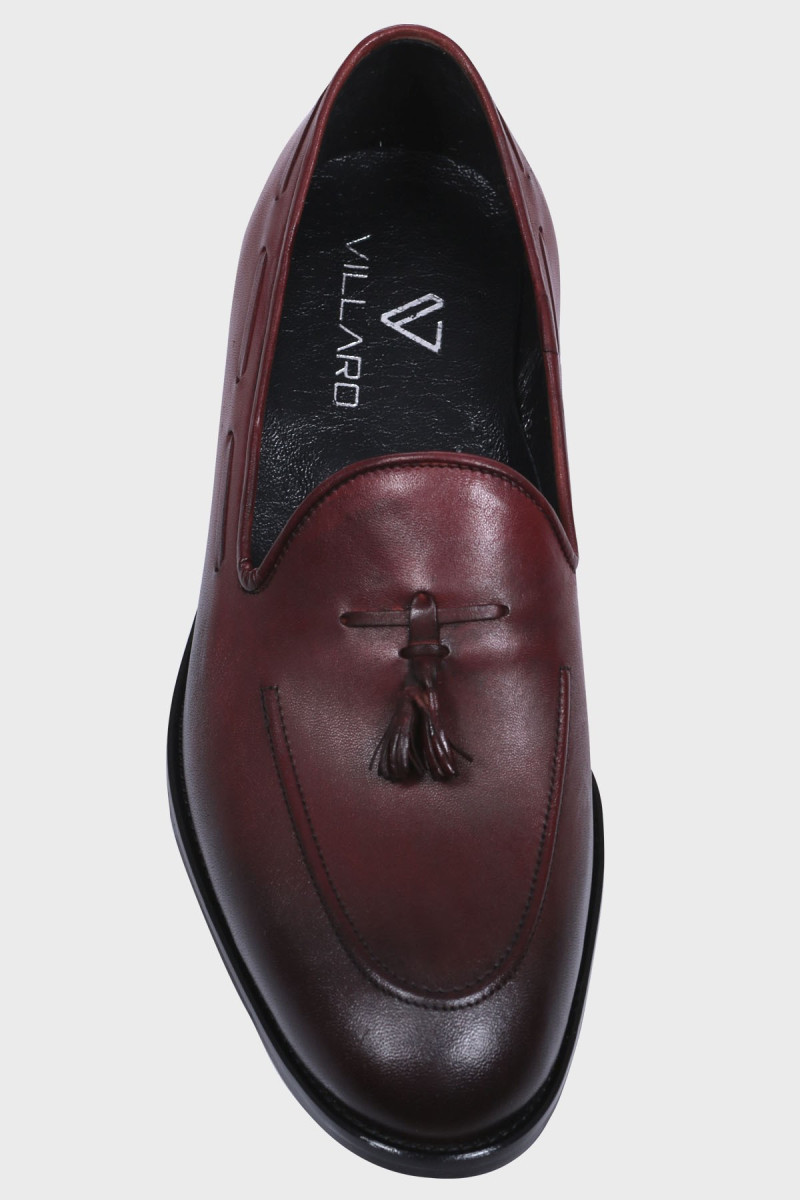 Bordowe buty wizytowe męskie | Villaro