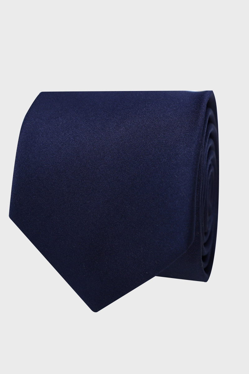 Granatowy Krawat Męski
