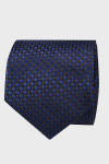 Granatowy Krawat Męski Struktura