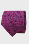 Różowy Krawat Męski Wzór Kwiaty