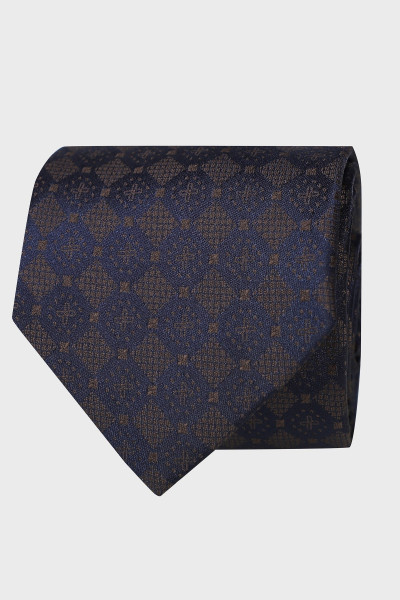 Brązowy Krawat Męski Wzór