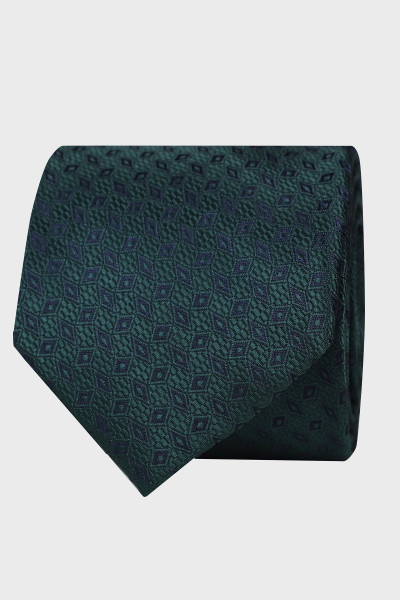 Zielony Krawat Męski Wzór