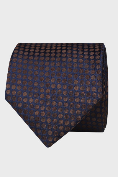 Brązowy krawat męski strukturalny | Villaro