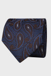 Granatowy krawat męski we wzór paisley | Villaro
