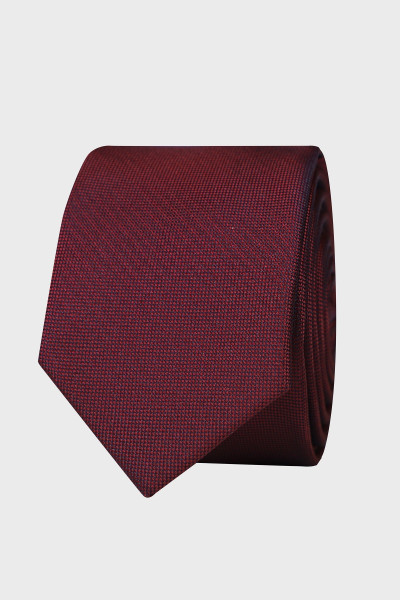 Bordowy Krawat Męski Struktura