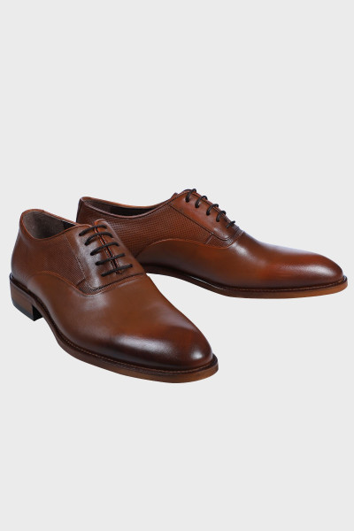 Brązowe Buty Męskie Skóra