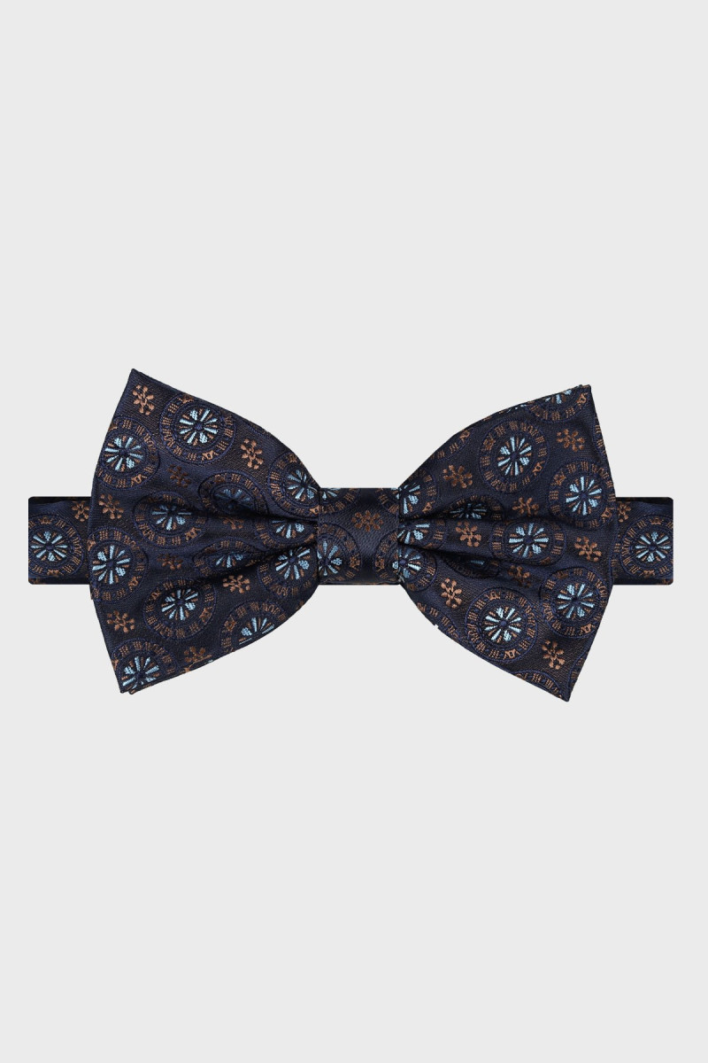 Granatowa Mucha Męska Wzór