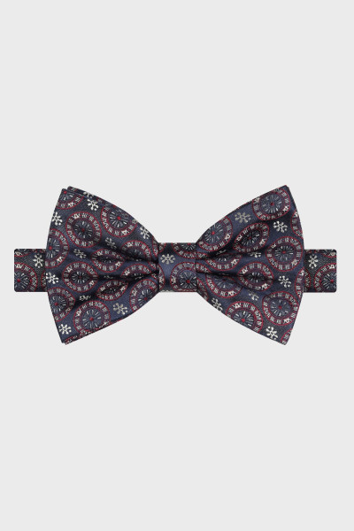 Mucha we wzór męska, kolor granatowy | Villaro