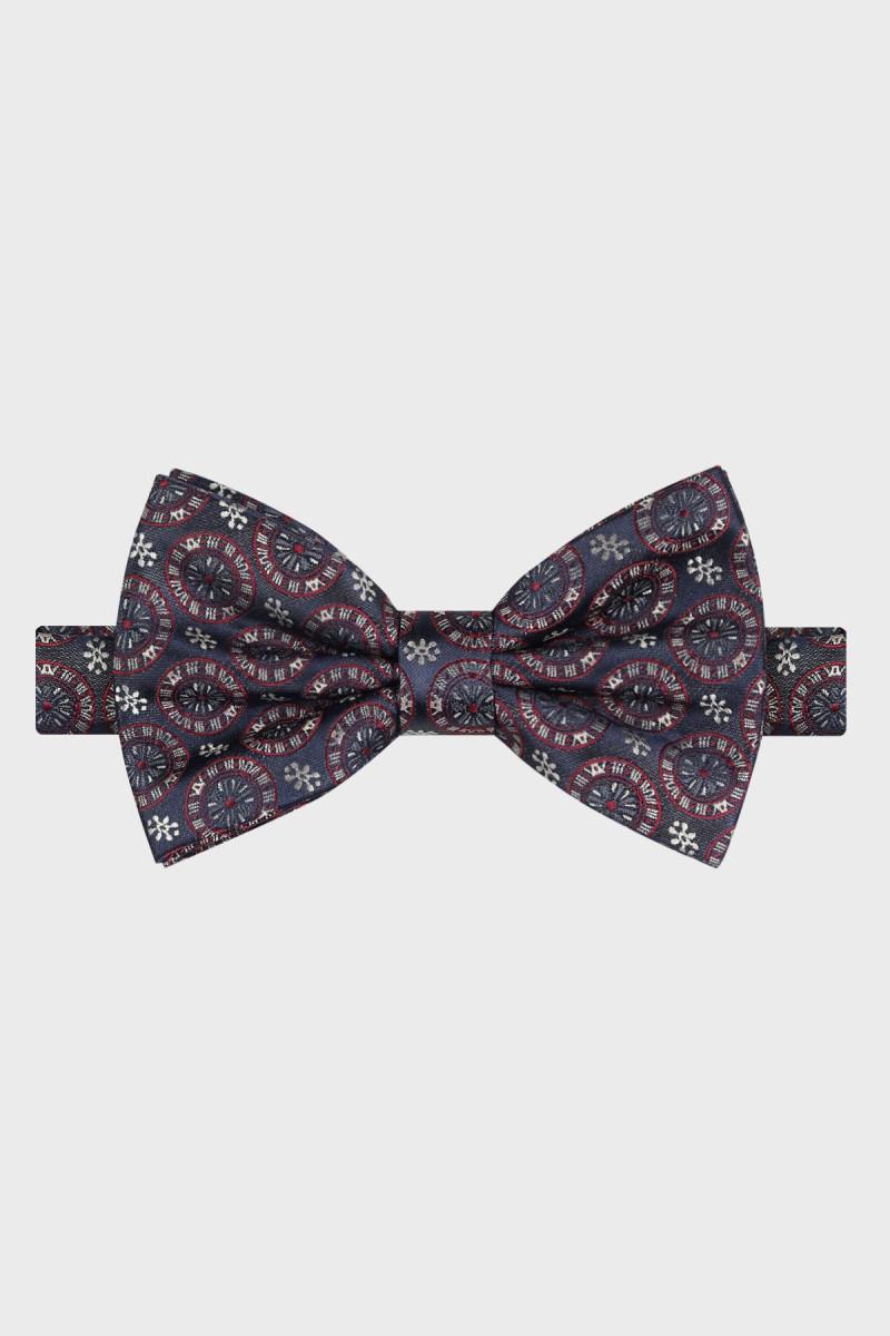 Mucha we wzór męska, kolor granatowy | Villaro