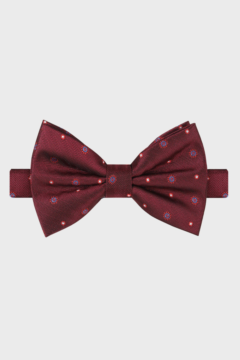 Bordowa Mucha Męska Struktura