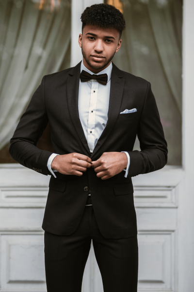 Garnitur Męski Wzór Prążek