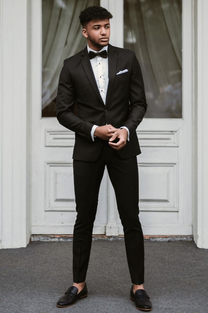 brązowy garnitur ślubny