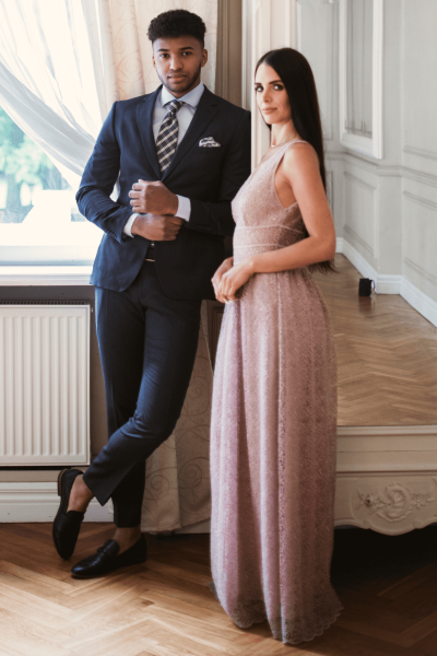 wełniany garnitur męski VIMONTE Exclusive Slim Fit