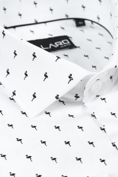 Biała Koszula Męska Wzór