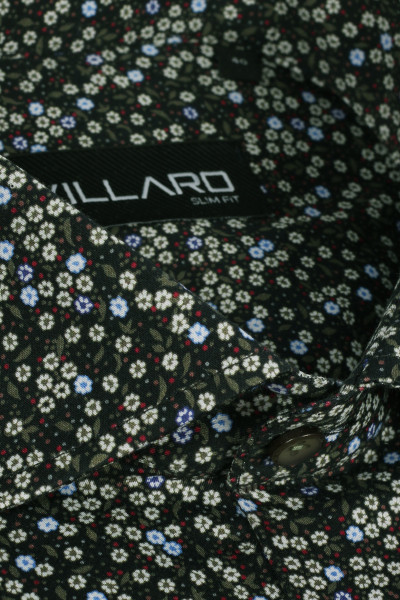 Zielona Koszula Męska Wzór Kwiaty