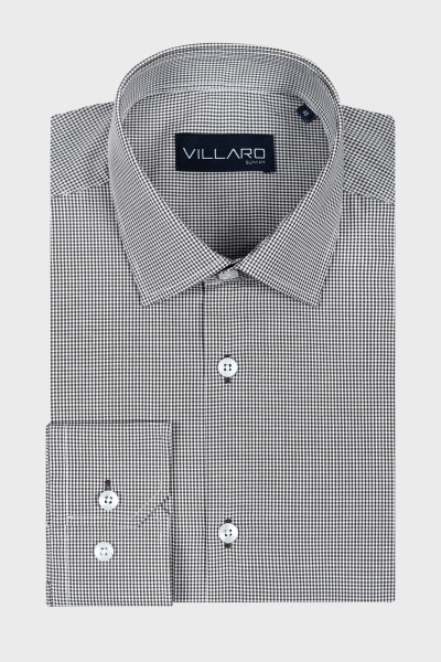 Brązowa Koszula Męska Wzór Krata