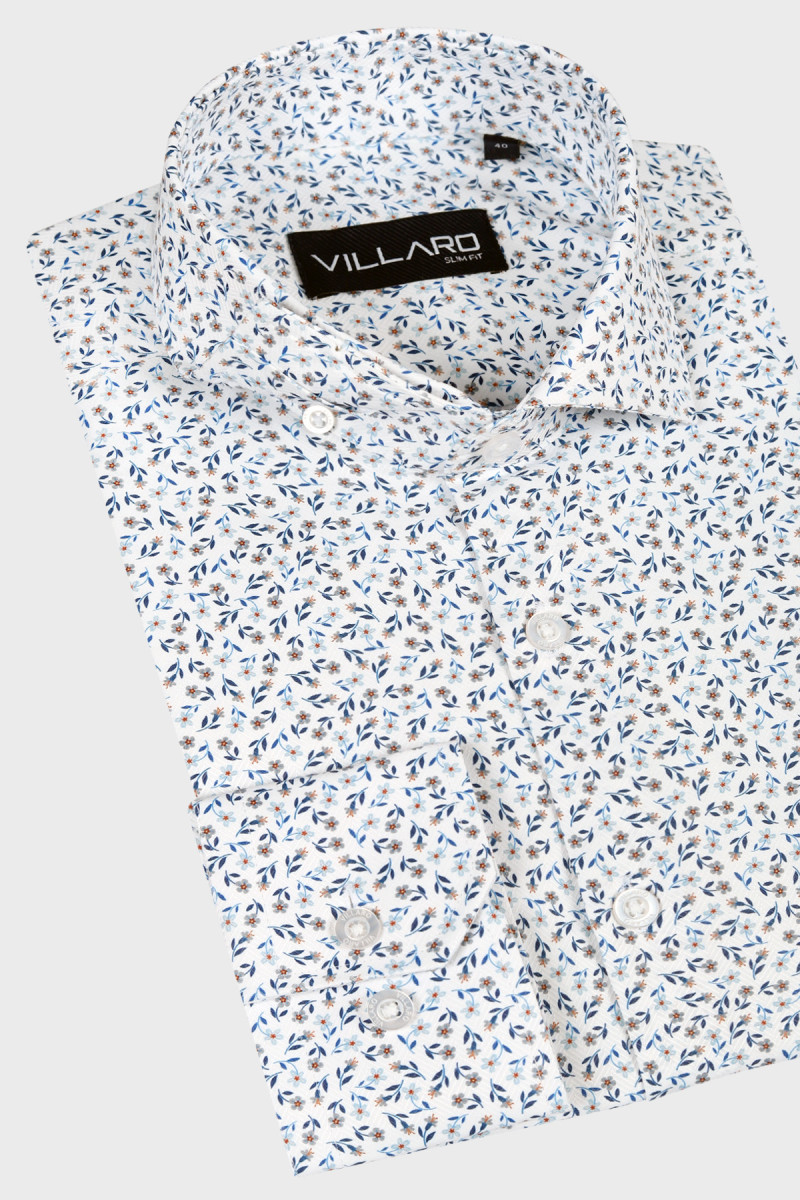 Koszula Męska Wzór Kwiaty