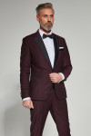 Bordowy smoking męski ślubny | Villaro