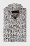 Koszula męska we wzór roślinny | Villaro