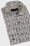 Koszula męska we wzór roślinny | Villaro
