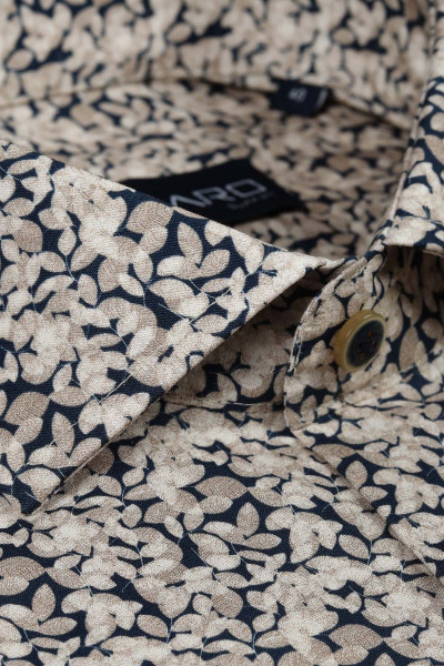 Beżowa Koszula Męska Wzór