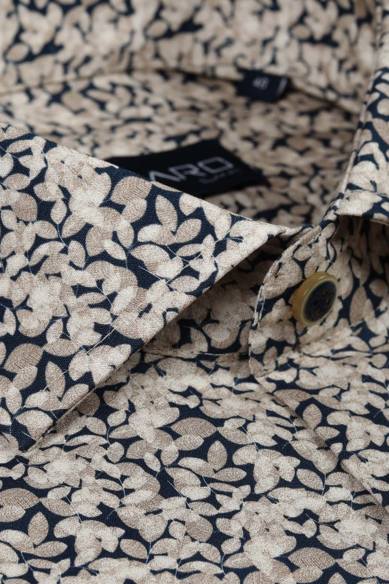 Koszula męska we wzór roślinny | Villaro