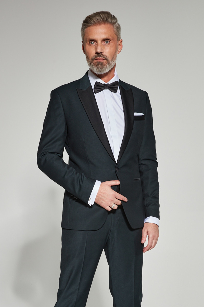 Zielony Smoking Męski