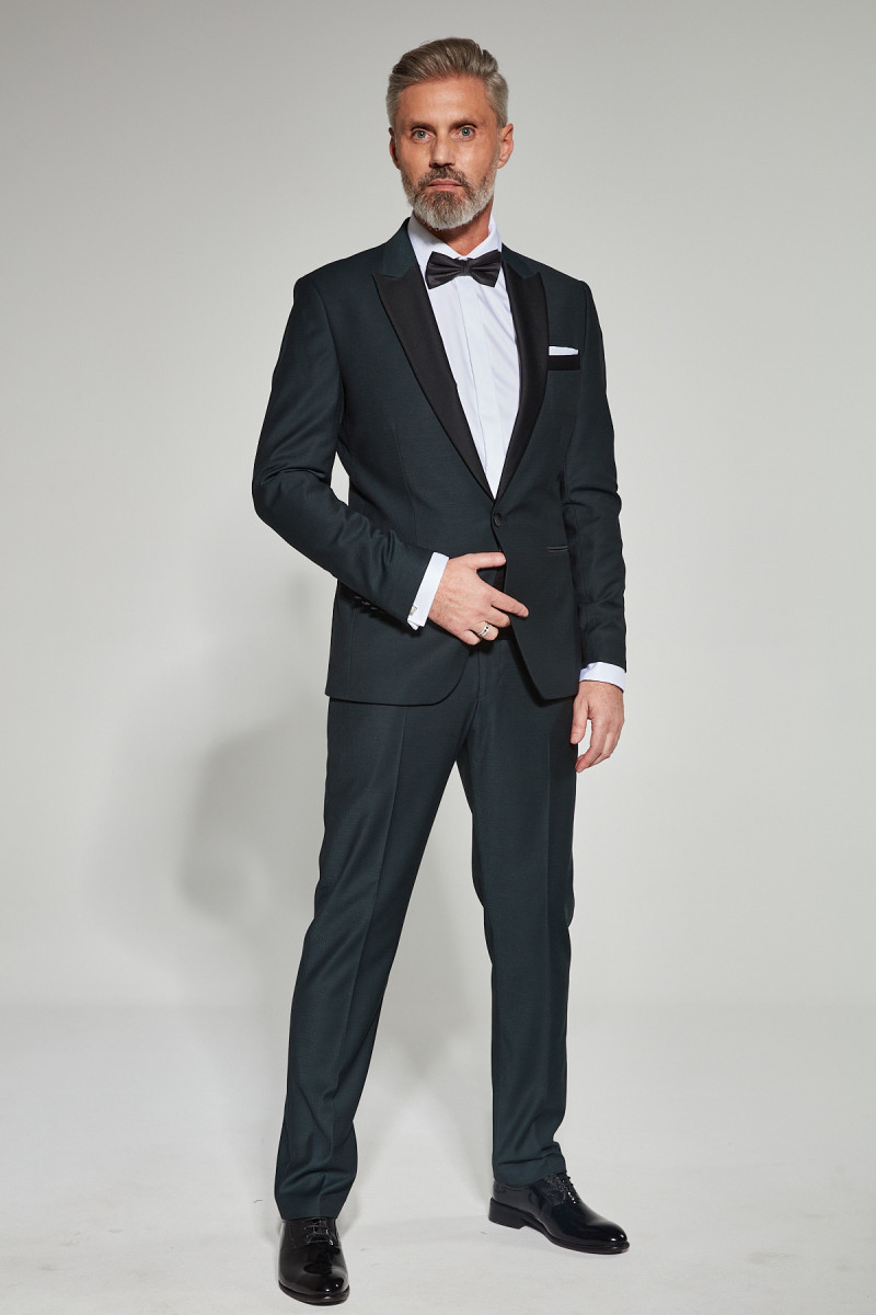 Zielony Smoking Męski