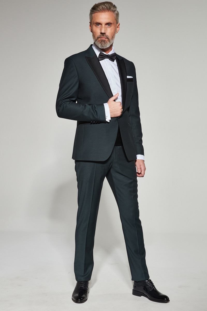 Zielony Smoking Męski