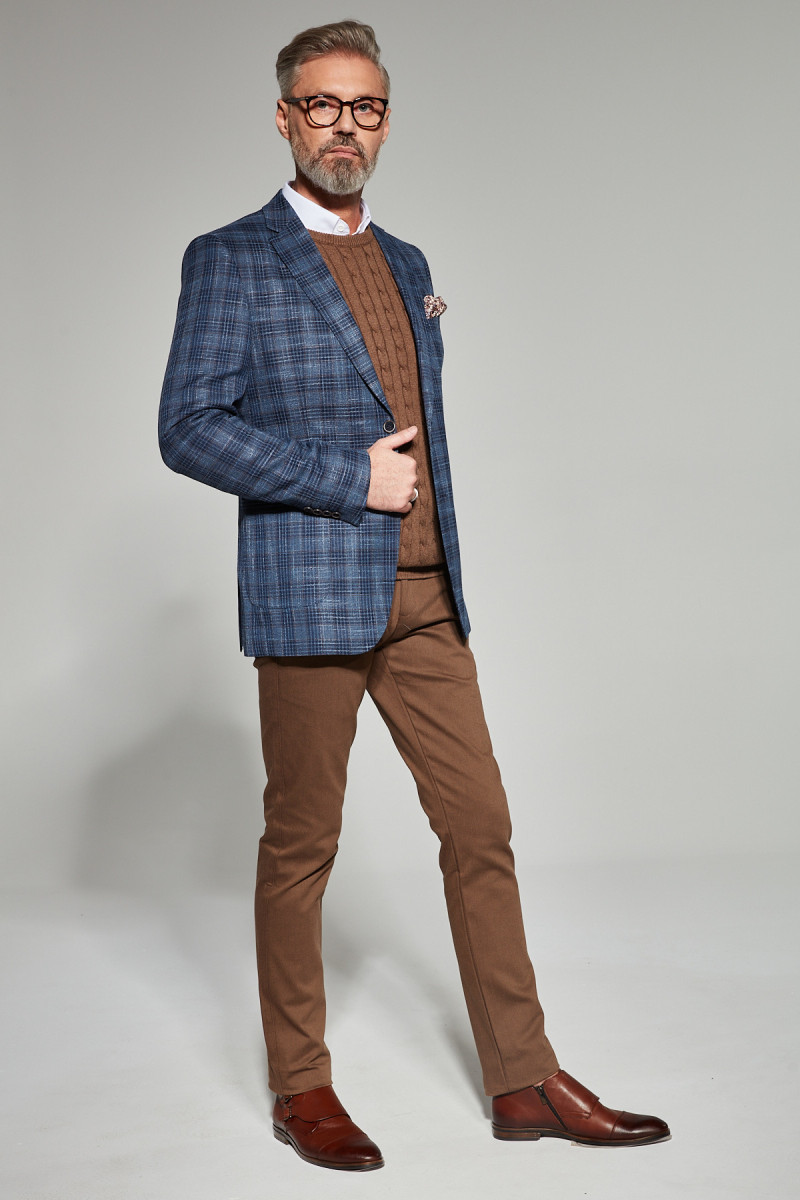 marynarka męska w kratę smart casual