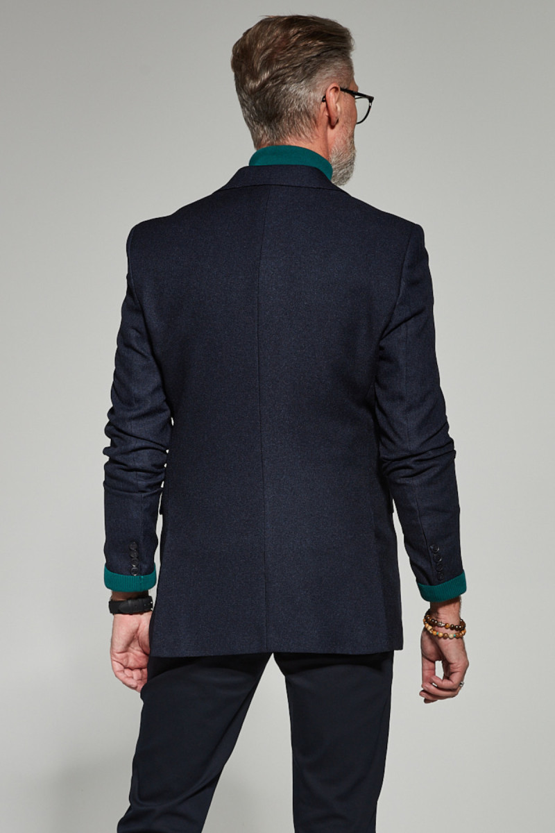 granatowa marynarka męska VIMONTE slim fit tył